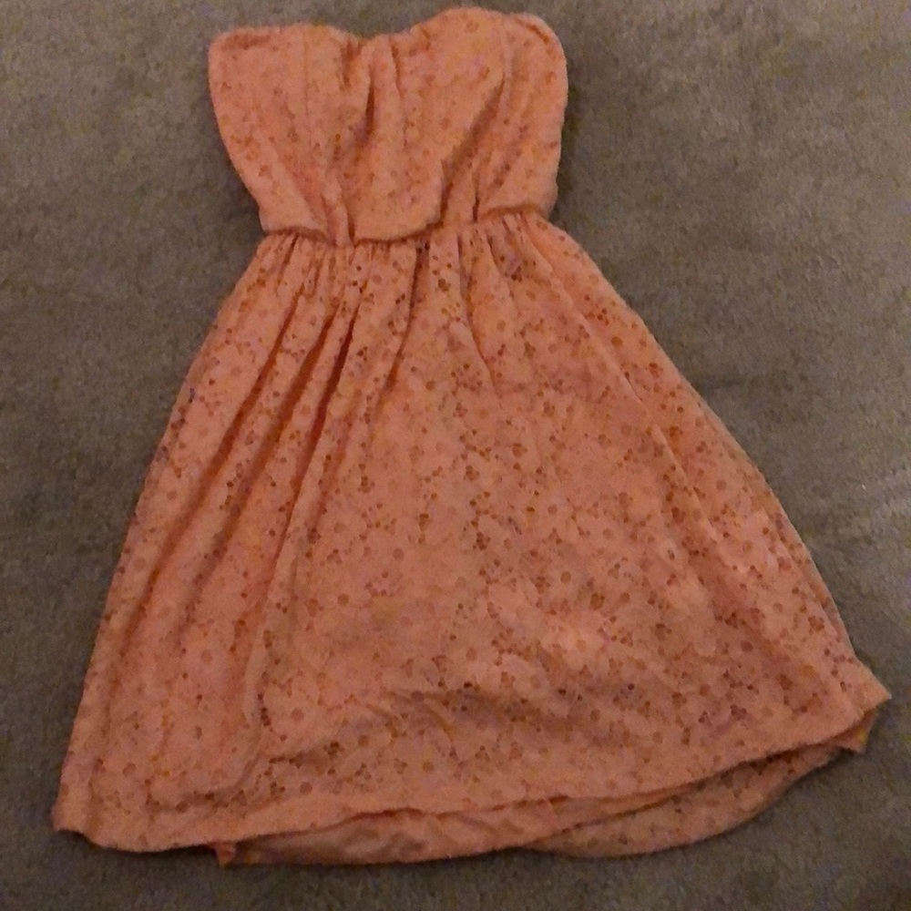 Pink lace dress